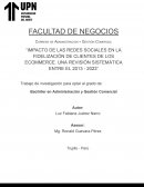 Impacto de las redes sociales en la fidelización de clientes de los e-commerce