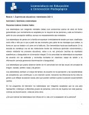 Experiencia Educativas.Identidad y estereotipos