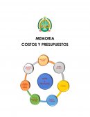 Memoria de costos y presupuestos