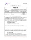 Plan de gestión de la calidad