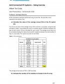 Grid Connected PV Systems – Sizing Exercise