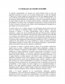 Lucha por un mundo sostenible