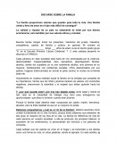 Discurso sobre familia