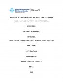 Cuidado de enfermería del niño y adolescente