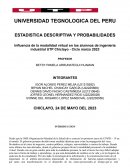 Influencia de la modalidad virtual en los alumnos de ingeniería industrial UTP Chiclayo - Ciclo marzo 2023