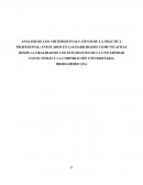 Análisis de los criterios evaluativos de la práctica profesional