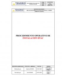 Procedimiento HVAC. Página 1