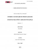 Informe personalidad