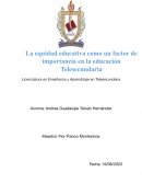 Equidad en la educación