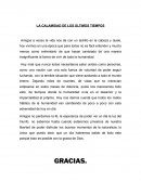 La calamidad de los últimos tiempos