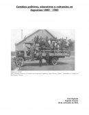 Cambios politicos educativos y culturales en Argentina 1880 - 1960
