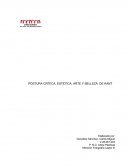 Postura crítica, estetica, arte y belleza de Kant