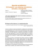 Sistemas económicos actuales y emergentes