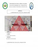 Articulo: La importancia del cálculo en la arquitectura