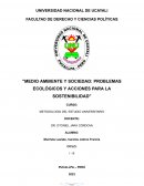 Medio ambiente y sociedad: problemas ecológicos y acciones para la sostenibilidad