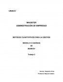 Métodos cuantitativos para la gestión modelo o cadenas de Markov