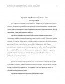 Importancia de las finanzas internacionales