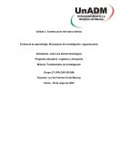 Programa educativo: Logística y transporte Modulo: Fundamentos de Investigación