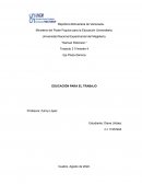 ¿Qué es la Educación para el Trabajo?