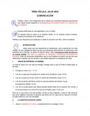 Tema célula, julio 2023 comunicación