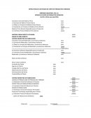 Estructura de un estado de costo de productos vendidos