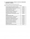 Aplicación práctica: estado de costo de producción fabricados y vendidos