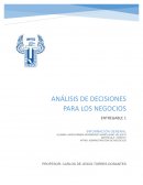 Análisis de decisiones para los negocios