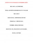 Gestión de residuos en un taller mecánico