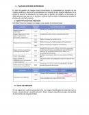 Plan de gestión de riesgos