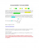 Igualdades y ecuaciones