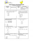 Prueba de matematicas. Plantear y resolver ecuaciones e inecuaciones de primer grado