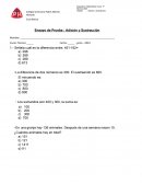 Prueba: Sustracción y adición