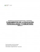 Fundamentos de la educación personalizada y comunitaria