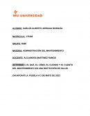 El qué, el cómo, el cuándo y el cuánto del mantenimiento en una institución de salud