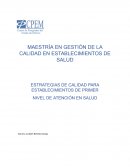 Maestría en gestión de la calidad en establecimientos de salud