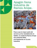 Apagón frena Industria de Ramos Arizpe