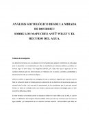 Análisis sociologico desde una mirada de Bourdieu: El agua