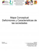 Mapa Conceptual. Deficiniones y Caracterisiticas de las sociedades