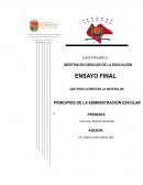 Principios de la administracion escolar
