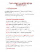 Nociones del conocimiento