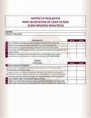 Matriz de requisitos para investidura de lider juvenil
