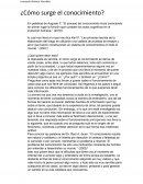 Cómo surge el conocimiento Leonardo Alcántar