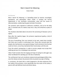 Man's Search for Meaning. Página 1