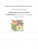 Itinerario de lectura. “Lo que las princesas nunca dicen”