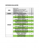 Criterio evaluación y rubrica