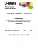 La importancia de la contabilidad administrativa en los procesos administrativos de las organizaciones empresariales