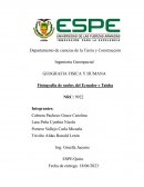 Fisiografía de suelos del Ecuador y Taisha