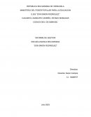 Informe de gestión Escuela basica bolivariana