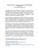 Ensayo: Narrativa de un hecho que conduce a la asamblea nacional constituyente