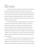 La evaluación en el aprendizaje